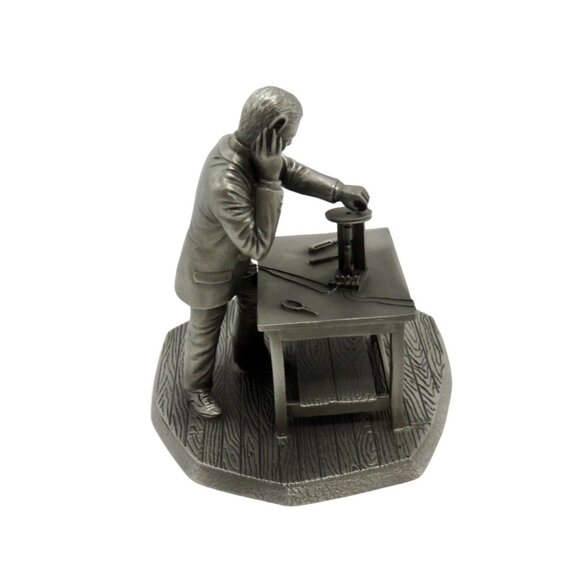 DEUTSCHES MUSEUM Pewter Inventor Guglielmo Marconi Vintage Figurine - Picture 1 of 11